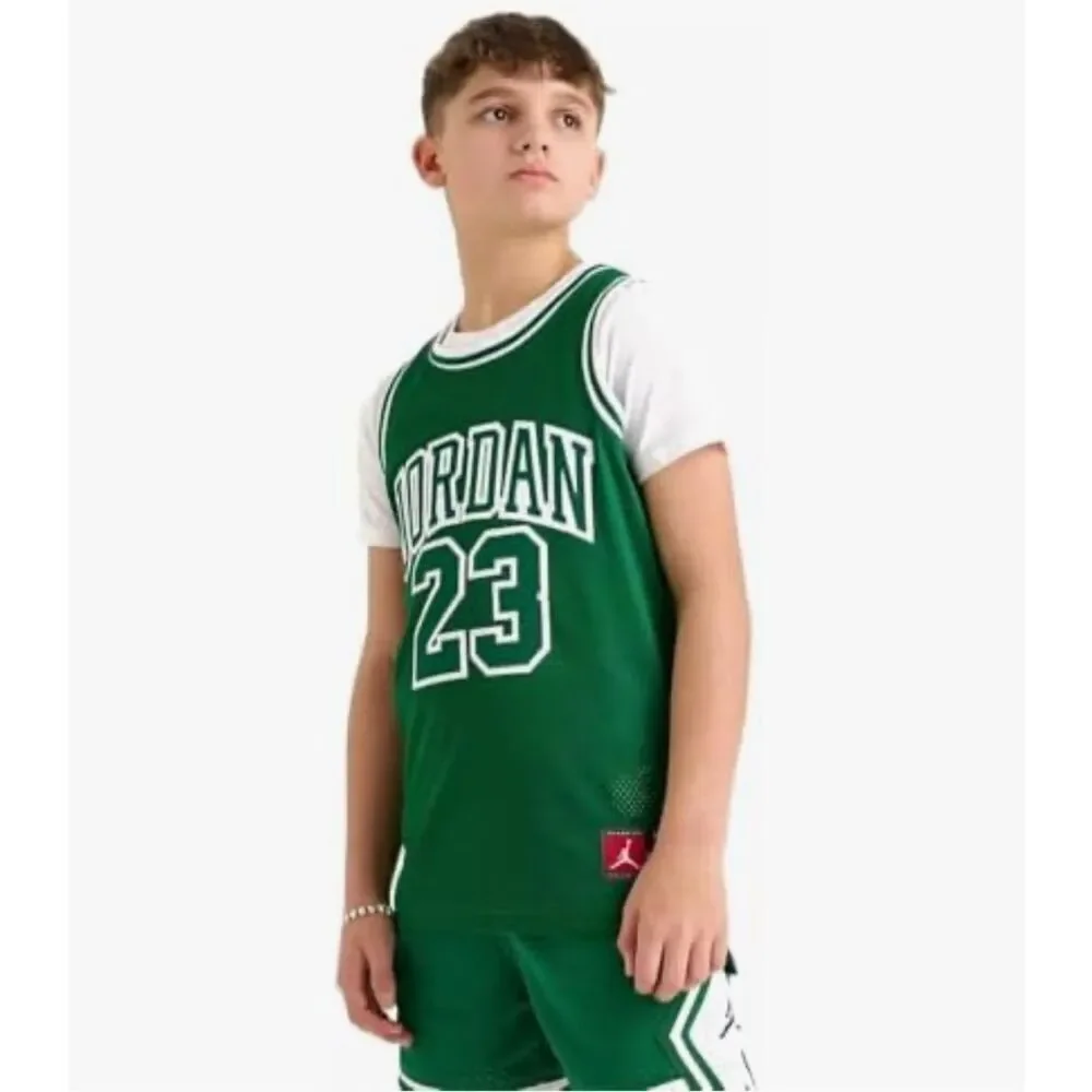 #618. Jordan NWT YOUTH 23 Game Day Mesh Jersey Tank Pine Green